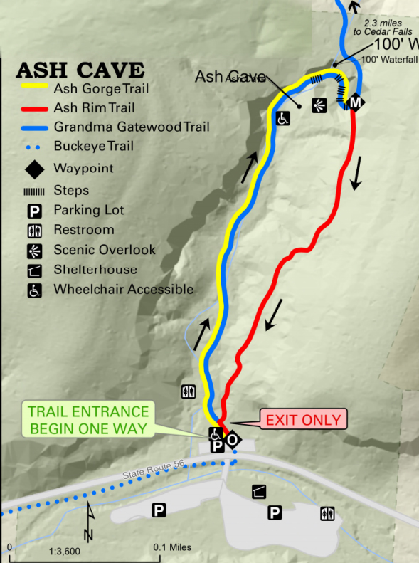 Ash Cave Trail Map